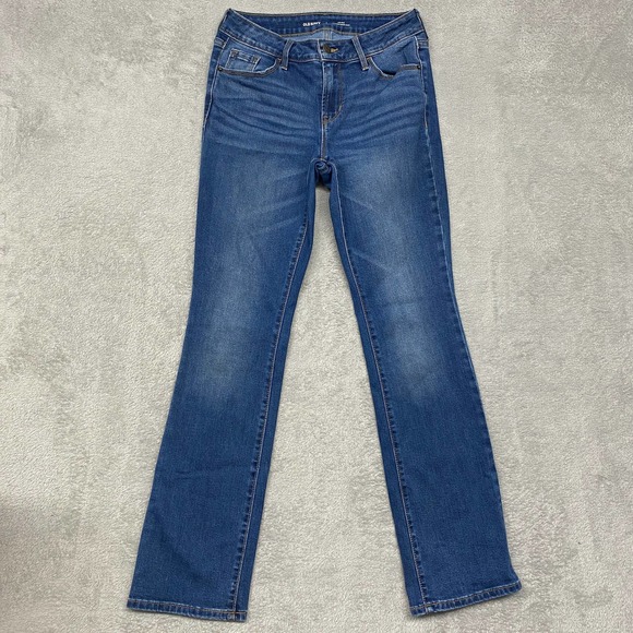 Old Navy Denim - Old Navy Jeans Womens 4 Kicker Bootcut Mid Rise Medium Wash Distressed Denim